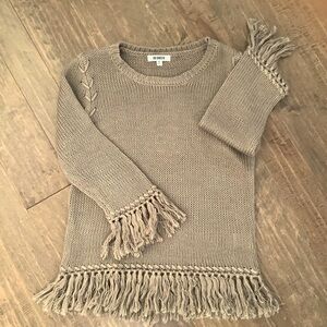 BB Dakota Knit Long Sleeve Toffee Sweater Top, Size M
